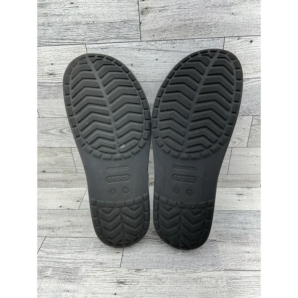 Crocs‎ Crocband II Slides Flip Flops Sandals Slides Black Size Mens 8/Womens 10